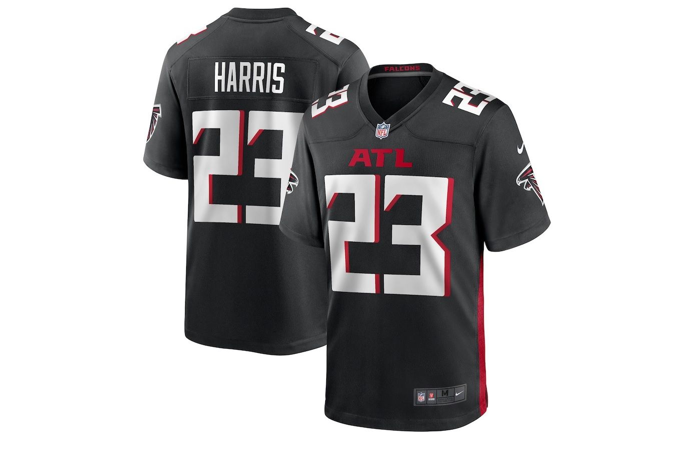 Men Atlanta Falcons #23 Erik Harris Nike Black Game Player NFL Jersey